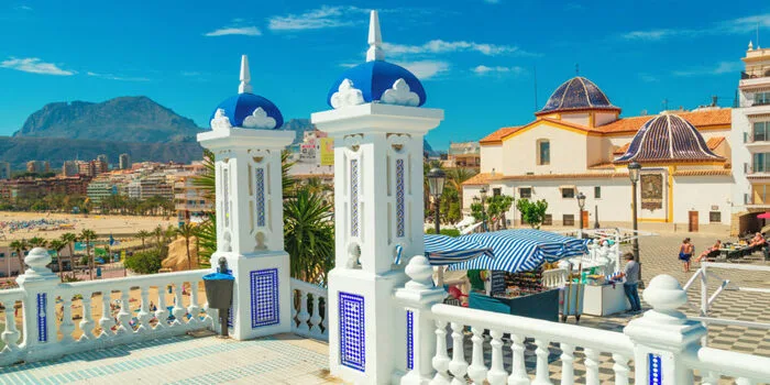 Things to do in Benidorm showing Levante Beach, city skyline, and Mediterranean coastline