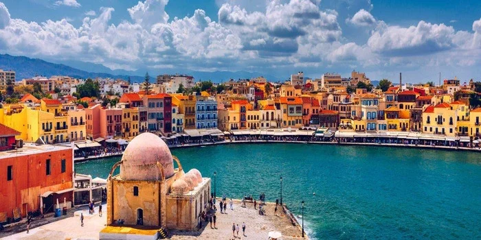 Things to do in Chania showing Old Town streets, Venetian Harbor, and blue sea views