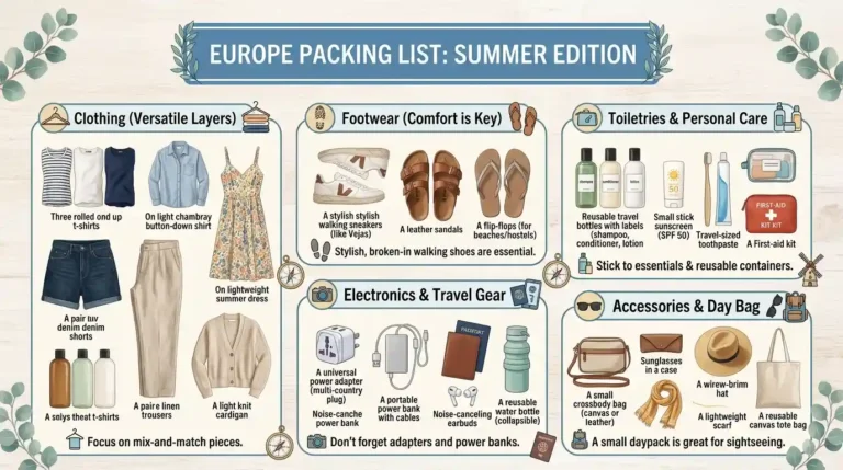 Europe Packing List